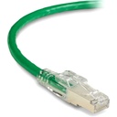 Black Box GigaTrue 3 Cat.6 (S/FTP) Patch Network Cable - 15 ft Category 6 Network Cable for Patch Panel, Wallplate, Network Device - First End: 1 x RJ-45 Network - Male - Second End: 1 x RJ-45 Network - Male - 1 Gbit/s - Patch Cable - Shielding - Gold Plated Contact - CM - 24 AWG - Green
