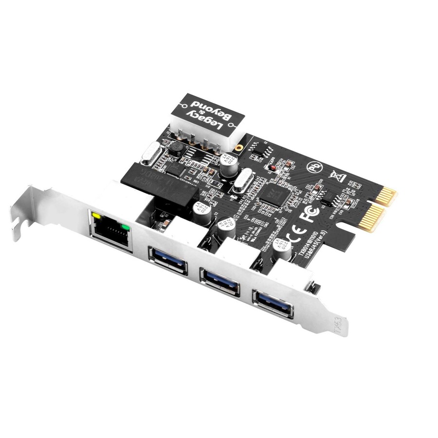 SIIG USB 3.0 3-Port Hub with LAN PCIe Host Card