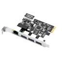SIIG USB 3.0 3-Port Hub with LAN PCIe Host Card