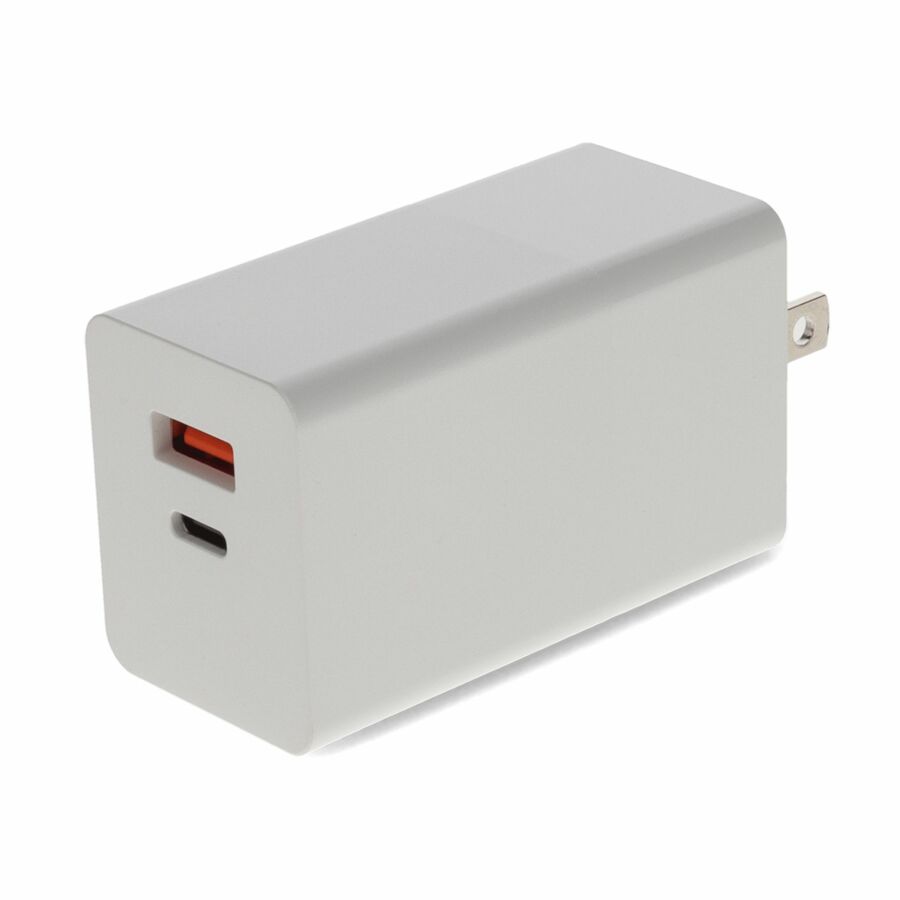AddOn Wall Charger Dual Port 1X USB-C 3.1 1X USB-A 20V 3A White