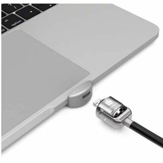 Compulocks Ledge Lock Adapter for MacBook Pro 13" M1 & M2 with Keyed Cable Lock Silver