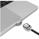 Compulocks Ledge Lock Adapter for MacBook Pro 13" M1 & M2 with Keyed Cable Lock Silver