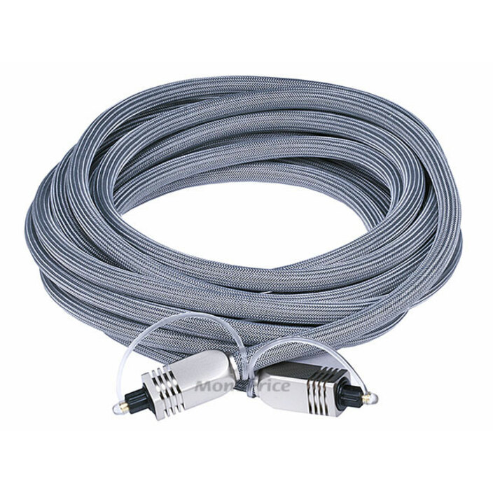 Monoprice 15ft Premium Optical Toslink Cable with Metal Fancy Connector