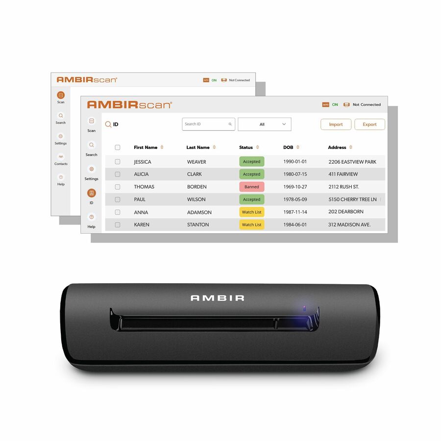 Ambir PS667 Simplex A6 ID Card Scanner