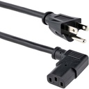 StarTech 6ft (1.8m) Computer Power Cord, NEMA 5-15P to Right Angle C13, 10A 125V, 18AWG, Replacement AC Power Cord, Monitor Power Cable
