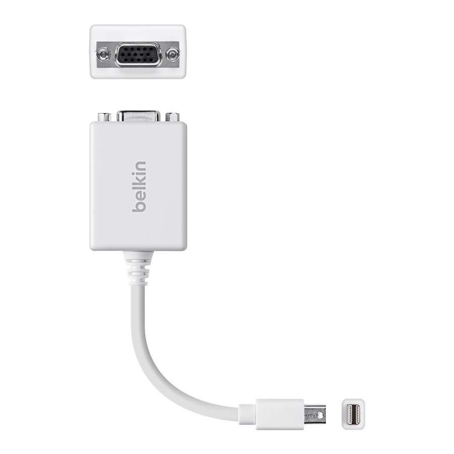 Belkin Mini DisplayPort to VGA Video Adapter, M/F, 1080p