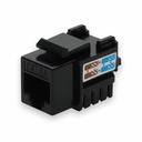 AddOn Non-Terminated to RJ-45 (Female) Black Cat6A UTP Copper Connector 90 Degree