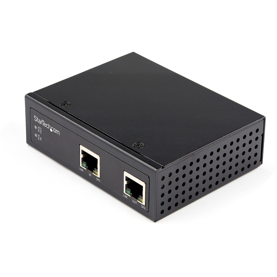 StarTech Industrial Gigabit PoE Extender, 60W 802.3bt PoE++ 100m/330ft, Power Over Ethernet Network Range Extender, IP30 Hardened, TAA