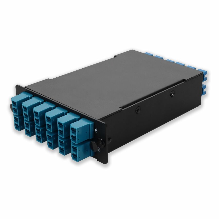 AddOn 4-Bay Cassette 24-Fiber 12 Duplex CS In, 12 LC Duplex Out, Single-mode Duplex OS2