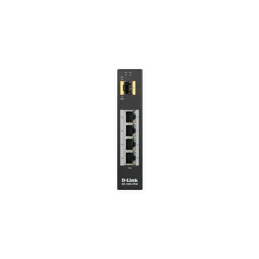 D-Link Industrial Gigabit Unmanaged PoE Switch with SFP Slot