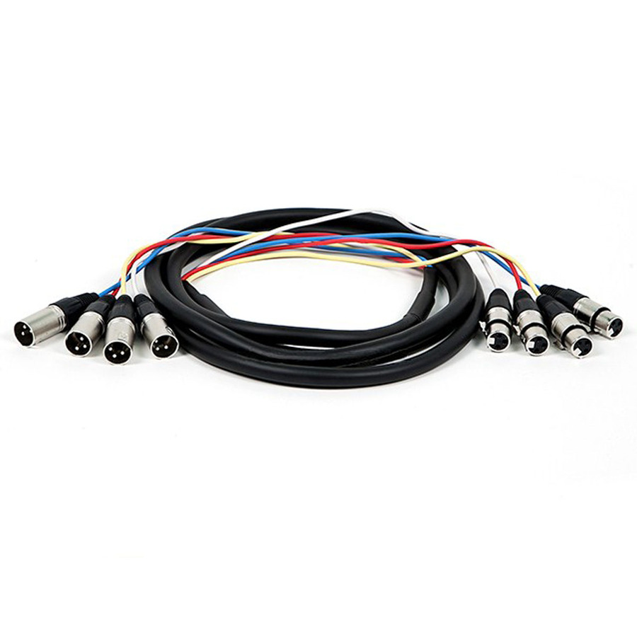 Monoprice 10ft 4-Channel XLR Male to XLR Female Snake Cable