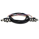 Monoprice 10ft 4-Channel XLR Male to XLR Female Snake Cable
