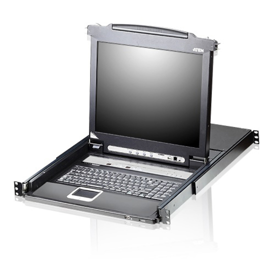 Aten Slideaway CL5716 19" LCD Console with 16-Port KVMP Switch-TAA Compliant