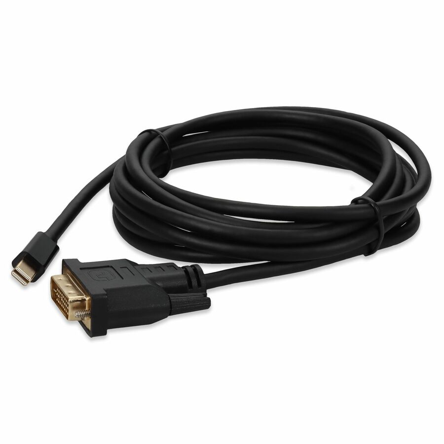 AddOn 10ft (3.1m) Mini-DisplayPort Male to DVI-D (24+1pin) Male Black Adapter Cable, up to 1080P, 60Hz