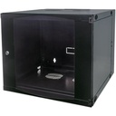 19" Network Cabinet - Wall Mount (Double Section Hinged Swing Out), 12U, 600mm Deep, Black, Flatpack, Max 30kg, Swings out for access to back of cabinet when installed on wall, Rack, Usable Depth 385mm, Parts for wall installation not included