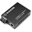 Black Box Pure Networking Fast Ethernet (100-Mbps) Media Converter - 1 x Network (RJ-45) - 1 x SC Ports - DuplexSC Port - Multi-mode - 1310 nm Fiber - Fast Ethernet - 10/100Base-TX, 100Base-FX - 2 km - AC Adapter - Standalone, Rack-mountable