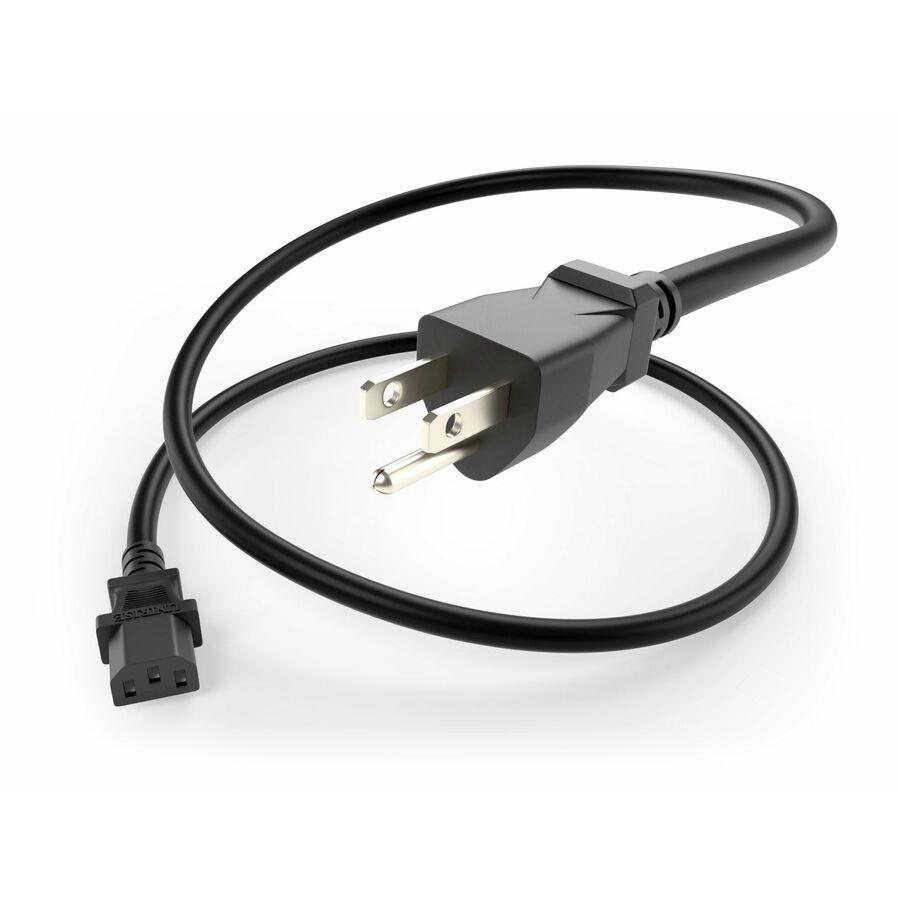 Unirise Standard Power Cord - For Electronic Equipment - 10 A - Black - 6 ft Cord Length - NEMA 5-15P / IEC 60320 C13
