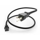 Unirise Standard Power Cord - For Electronic Equipment - 10 A - Black - 6 ft Cord Length - NEMA 5-15P / IEC 60320 C13