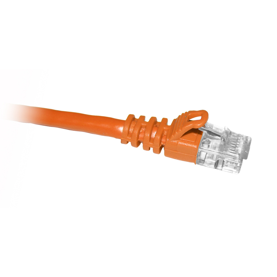 ENET Cat6 Orange 1 Foot Patch Cable with Snagless Molded Boot (UTP) High-Quality Network Patch Cable RJ45 to RJ45 - 1Ft