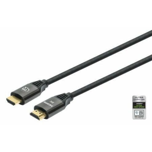 HDMI 8K@60Hz Cable with Ethernet, 3m, Certified, Suitable for ALL 8K, 4K & 1080p/HD uses - when upgrading now or have it ready for when you need it, Male to Male, Black, 4K@120Hz, Ultra HD 4k x 2k, Lifetime Warranty, Ultra High Speed