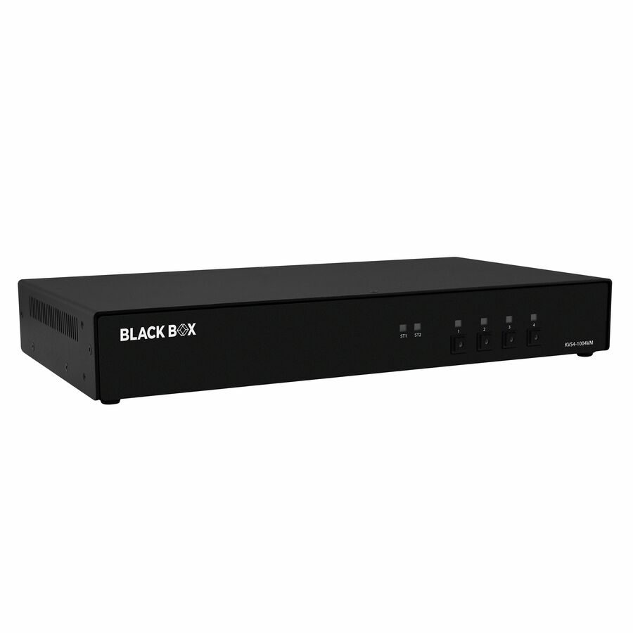 Black Box KVM Switch, NIAP 4.0 Certified - 4-Port, Single-Monitor, DisplayPort with MST, HDMI Out
