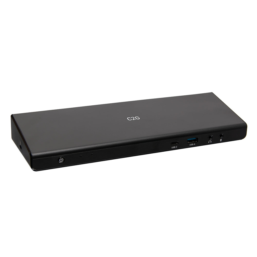 C2G USB C Triple Monitor Docking Station, HDMI, DisplayPort, Ethernet, USB - 85W Power Delivery - TAA Compliant
