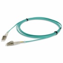 AddOn 1m LC to LC Aqua OM3 Duplex LSZH Fiber Patch Cable