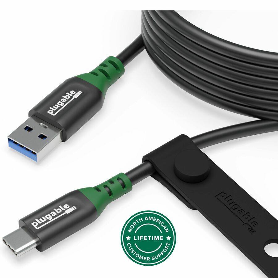 Plugable USB C to USB A Cable, USB 3.2 Gen 2 USB Cables, 3A (15W) Charging USB C Data Cable