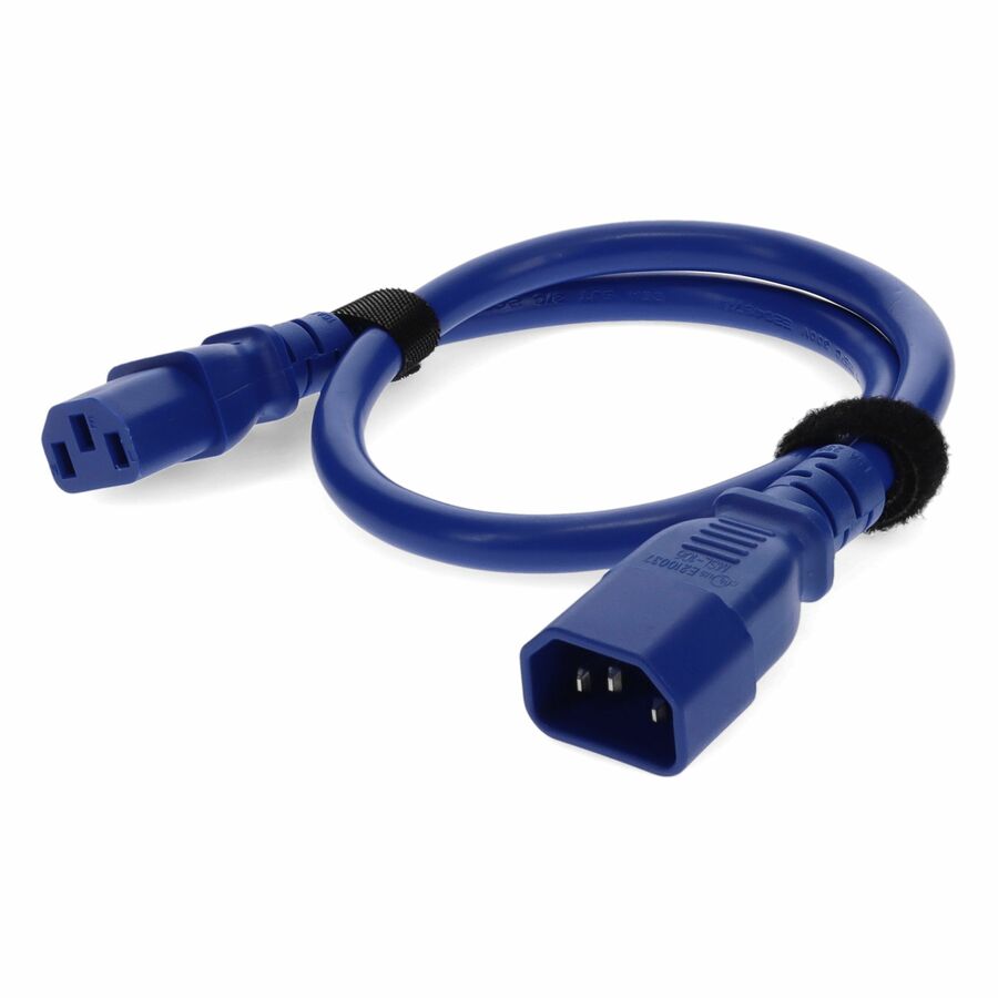 AddOn 6ft C13 to C14 (Locking) 18AWG Blue 10A 100-250V Power Cable