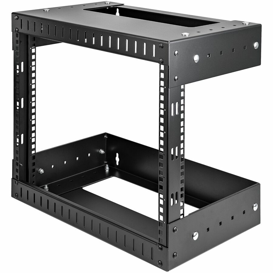 StarTech 2-Post 8U Heavy-Duty Wall Mount Network Rack, 19" Open Frame Server Rack with Adjustable Depth, Data Rack for IT Equipment