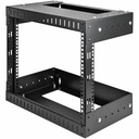 StarTech 2-Post 8U Heavy-Duty Wall Mount Network Rack, 19" Open Frame Server Rack with Adjustable Depth, Data Rack for IT Equipment