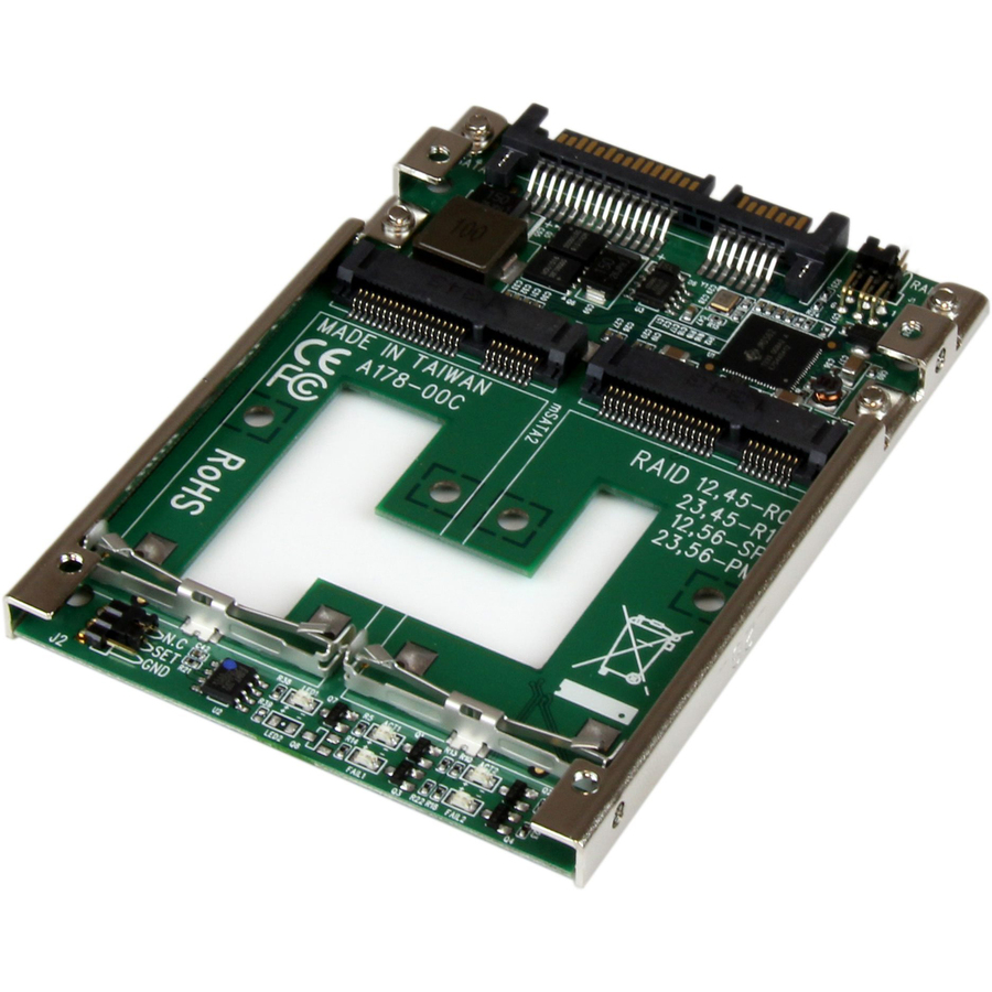 StarTech Dual mSATA SSD to 2.5" SATA RAID Adapter Converter, TAA