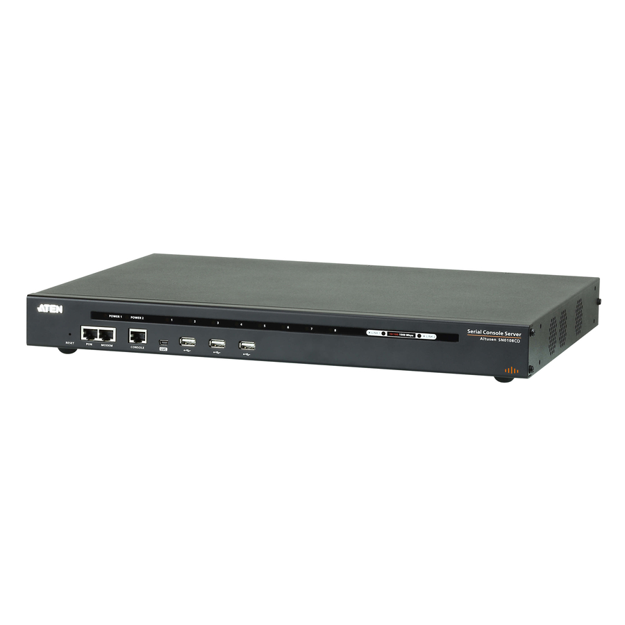 ATEN 8-Port Serial Console Server with Dual Power/LAN