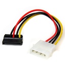 StarTech 6in 4 Pin LP4 to Left Angle SATA Power Cable Adapter