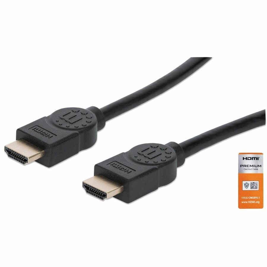 HDMI 4K@60Hz Cable with Ethernet, 1m, Certified, Suitable for ALL 4K & 1080p/HD uses - when upgrading now or have it ready for when you need it, Male to Male, Black, Ultra HD 4k x 2k, Lifetime Warranty, Premium High Speed, Equivalent to HDMM1MP
