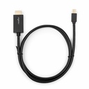 Rocstor Premium Mini DisplayPort to HDMI cable - 3 ft (1m) - 4K/2K - DisplayPort to HDMI Cable - For MacBook, Macbook Pro, Macbook Air, Mac Mini, Ultrabook, Projector, Desktop Computer - 3 ft - 1 Pack - 1 x Mini DisplayPort Male - 1 x HDMI Male - Gold Plated Connectors - 4Kx2K@30Hz - Black CABLE MDP TO HDMI CABLE- 4K