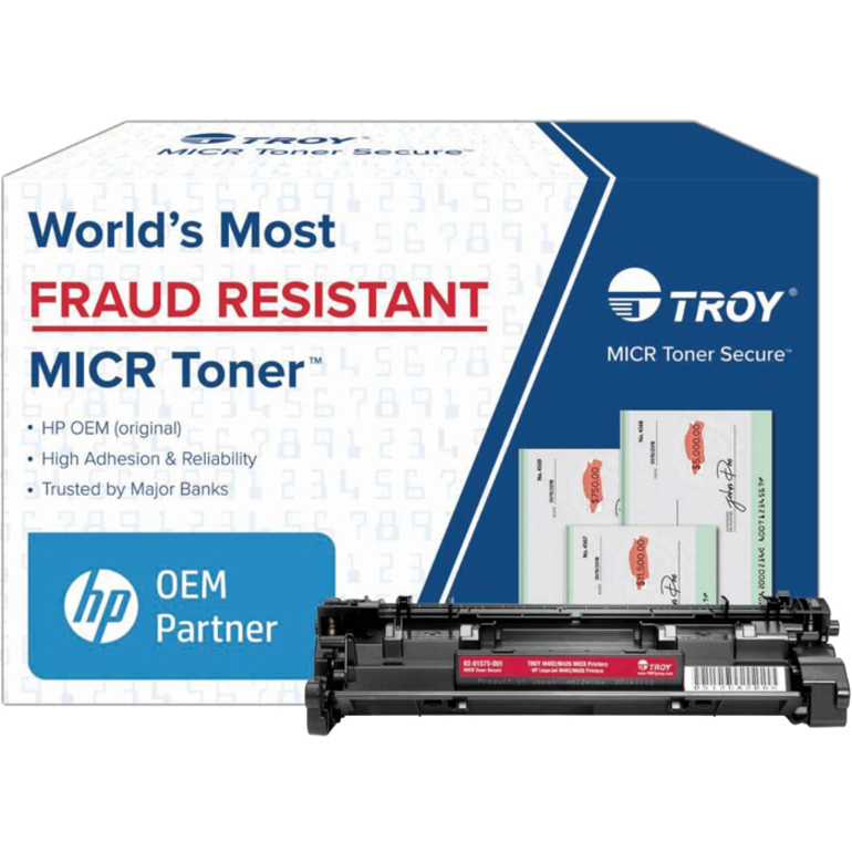 Troy Toner Secure Original MICR Standard Yield Laser Toner Cartridge CF226A - Black - 1 Pack