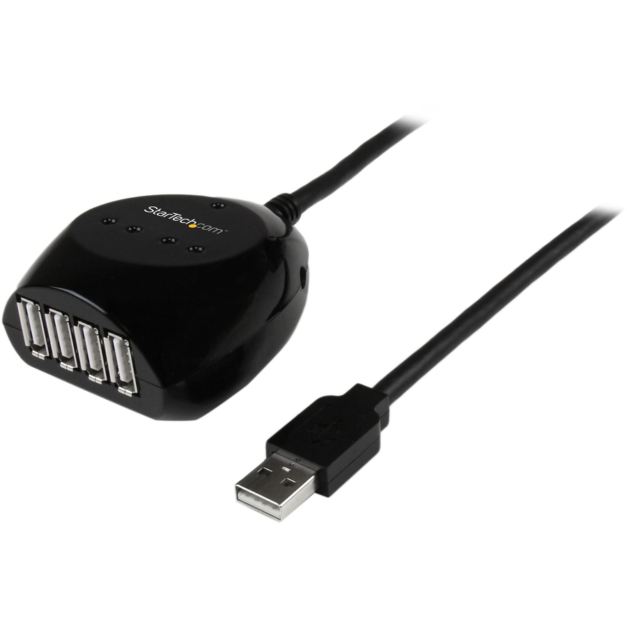 StarTech 15m USB 2.0 Active Cable with 4 Port Hub, TAA