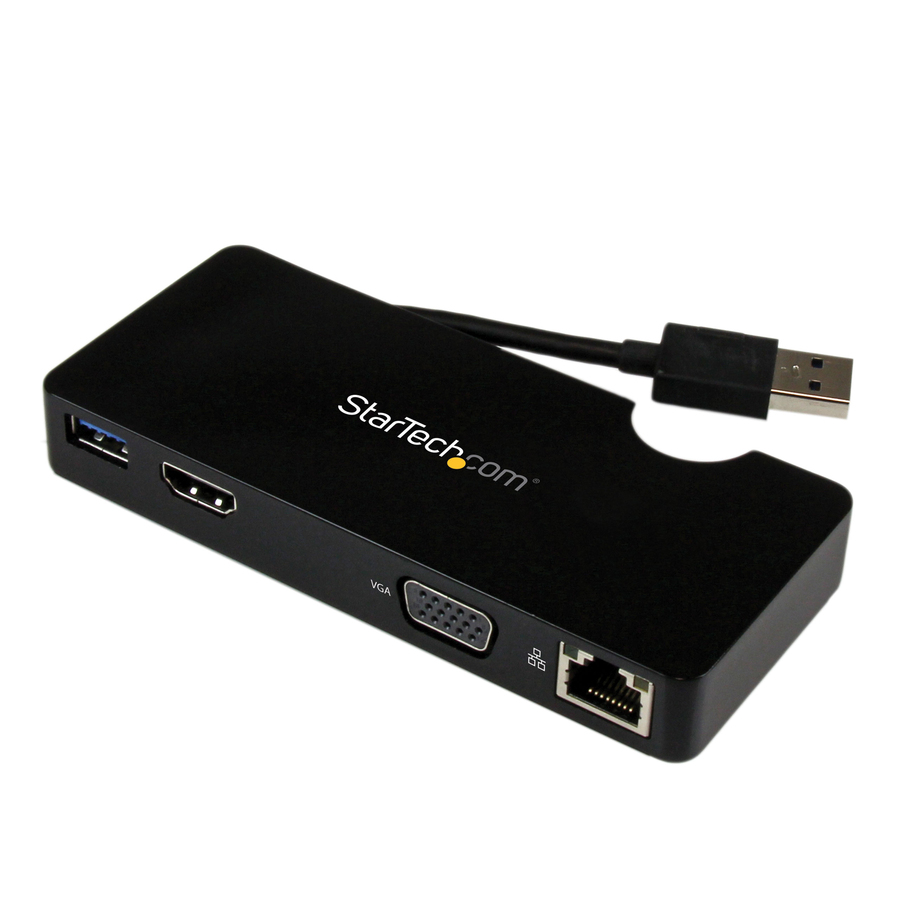 StarTech Travel Docking Station for Laptops - HDMI or VGA - USB 3.0 - Portable Universal Laptop Mini Dock