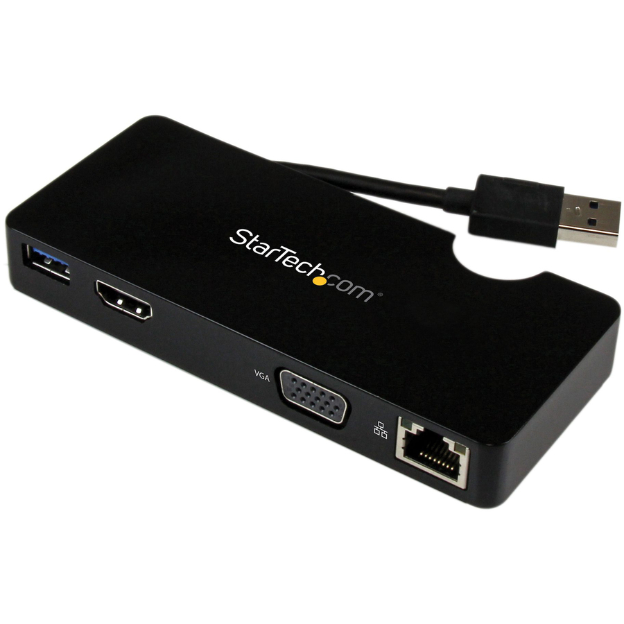 StarTech Travel Docking Station for Laptops - HDMI or VGA - USB 3.0 - Portable Universal Laptop Mini Dock