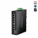 TRENDnet 8-Port Hardened Industrial Gigabit DIN-Rail Switch, TI-G80, 16 Gbps Switching Capacity, IP30 Rated, Ethernet Splitter, NDAA & TAA Compliant, Lifetime Protection, Black - 8-Port Hardened Industrial Gigabit DIN-Rail Switch