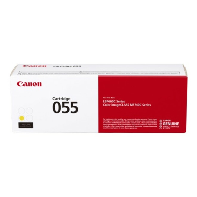 Canon 055 Original Laser Toner Cartridge - Yellow - 1 Pack