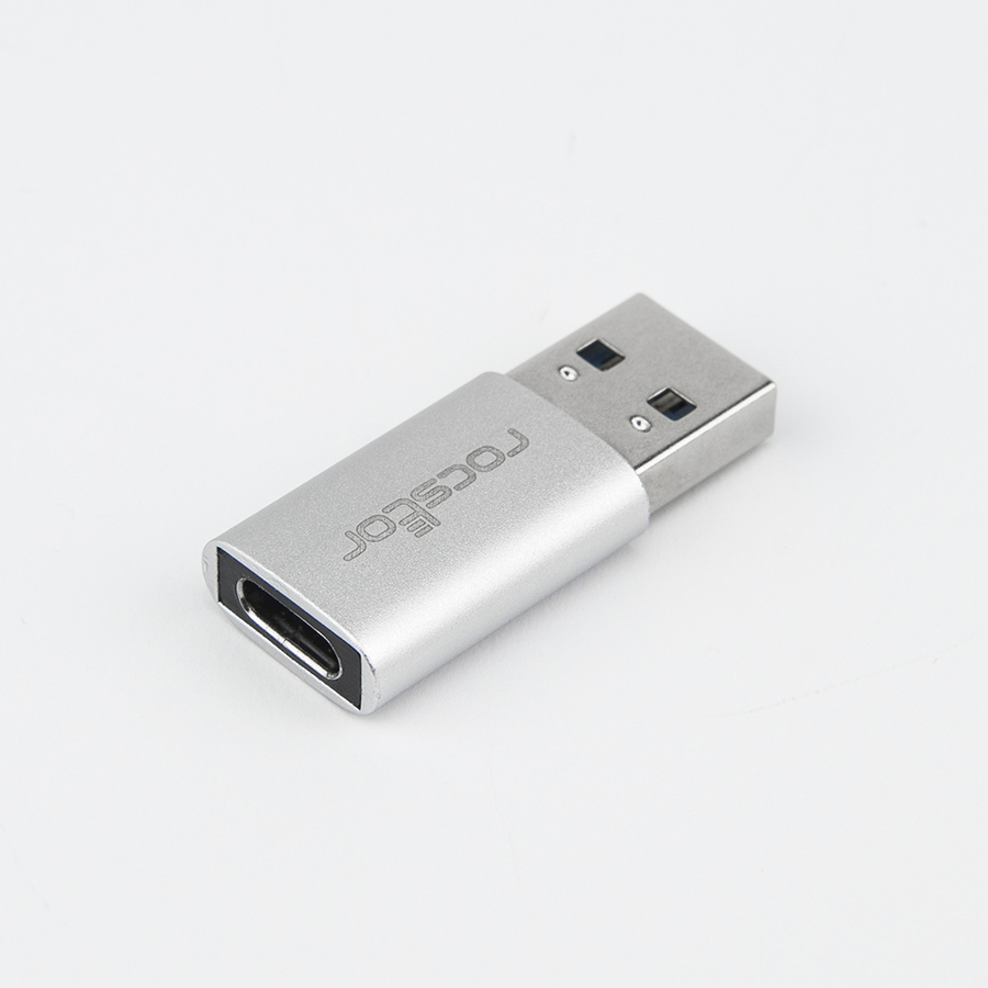Rocstor Premium USB 3.0 to USB C Slim Aluminum Adapter - USB Type-C - 1 x Type 1 x USB 3.0 Type Male - 1 x Type C Female USB - Aluminum Case - USB 3.0 HI-SPEED USB TYPE A to USB-C M/F SLIM/COMPACT