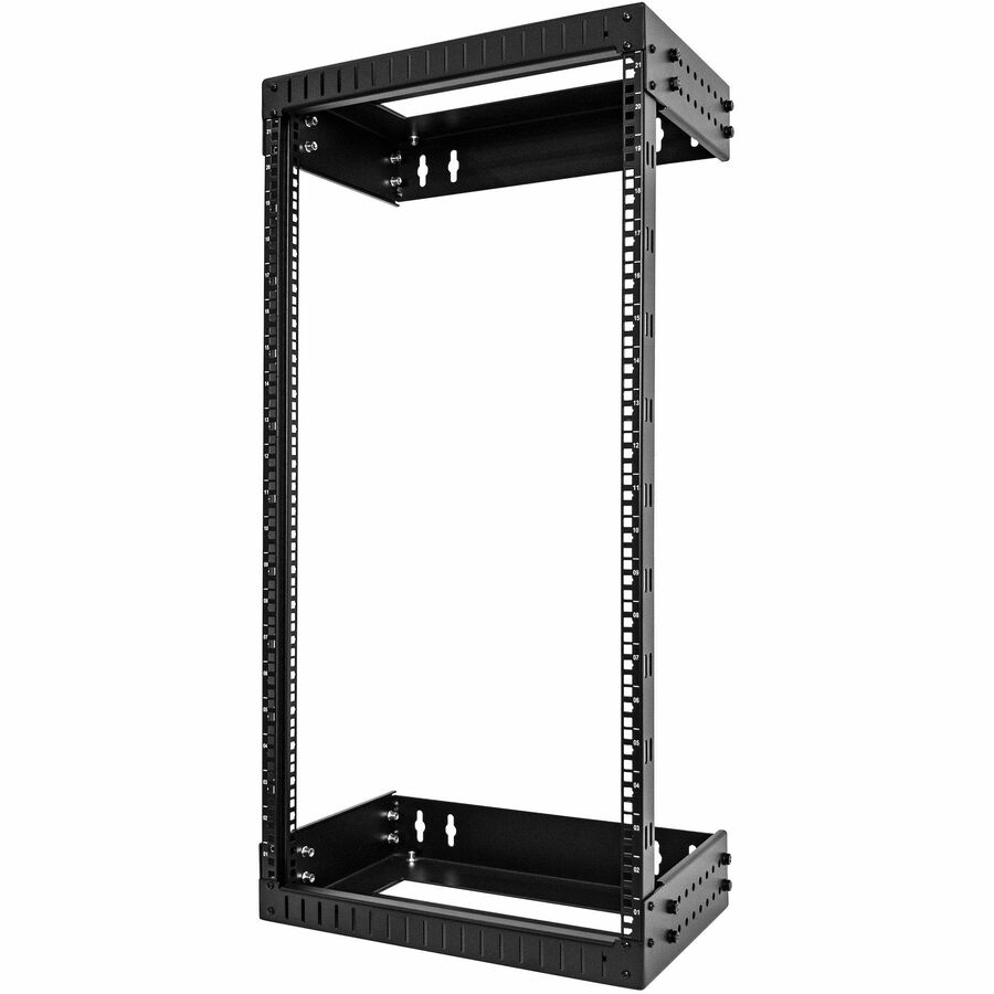 StarTech 2-Post 21U Heavy-Duty Wall Mount Network Rack, 19" Open Frame Server Rack with Adjustable Depth, Data Rack for IT Equipment
