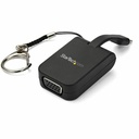 StarTech Compact USB C to VGA Adapter - 1080p Active USB Type-C to VGA Display Converter w/ Keychain Ring - Thunderbolt 3 Compatible