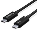 Plugable Thunderbolt 3 Cable 40Gbps Supports 100W (20V, 5A) Charging, 2.6ft / 0.8m