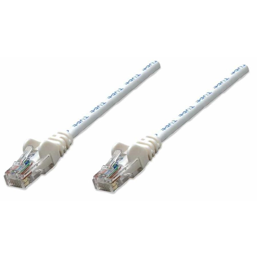 Manhattan Network Cable, Cat6, UTP - 14 ft Category 6 Network Cable for Network Device - First End: 1 x RJ-45 Network - Male - Second End: 1 x RJ-45 Network - Male - Patch Cable - Gold Plated Contact - White