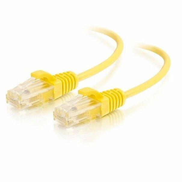 C2G 15ft (4.57m) Cat6 Snagless Unshielded (UTP) Slim Ethernet Network Patch Cable - Yellow