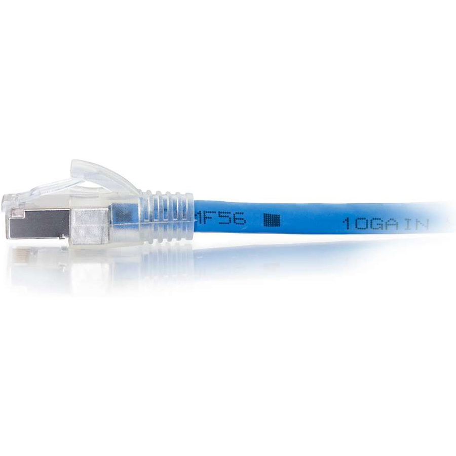 C2G 50ft HDBaseT Cat6a Discontinuous Shielded Ethernet Cable - Cat6a Network Patch Cable - PoE - TAA Compliant - Blue