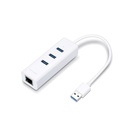 TP-Link (UE330) - USB 3.0 to Ethernet Adapter, Portable 3-port USB Hub with 1 Gigabit - RJ45 Ethernet Port Network Adapter - Supports Win 7/8/8.1/10 - Mac OS X (10.6-10.14), Linux OS and Chrome OS